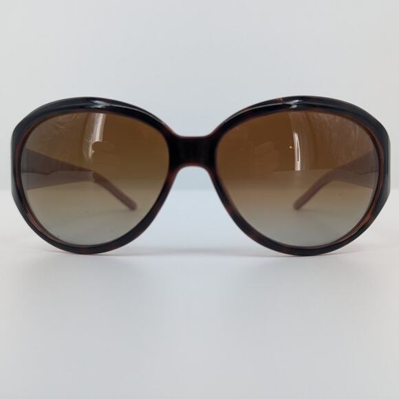 EUC Ralph Lauren Polarized Sunglasses RA5058 599/T5 Pink Frames Brown Gradient - Picture 3 of 10